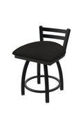 18x22 Low Back Swivel Vanity Stool with Black Wrinkle Finish B9547