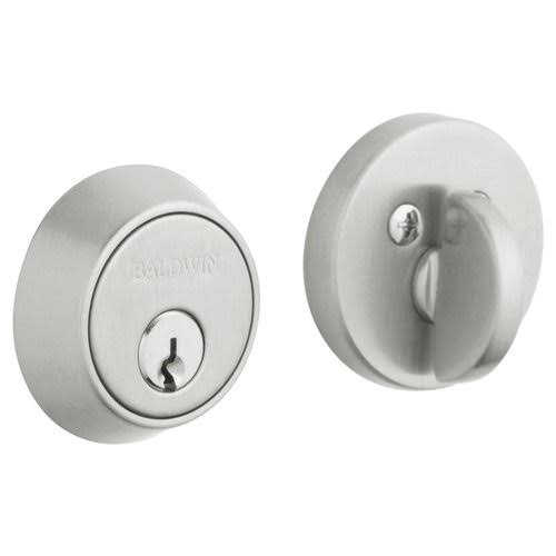 Polished Nickel Round Single Cylinder Deadbolt Z166