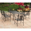 Black Iron 7 Piece Patio Dining Set X9123