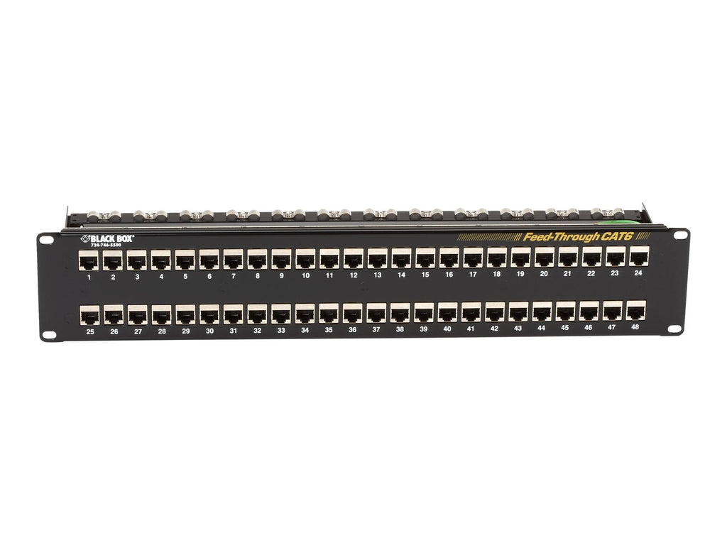 Black 48 Port CAT 6 Steel Patch Panel C966849