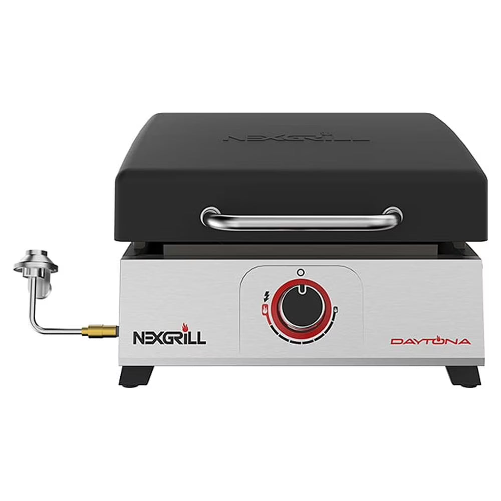 1-Burner Propane Gas Tabletop Grill with Hot Rolled Steel Griddle Top B335038