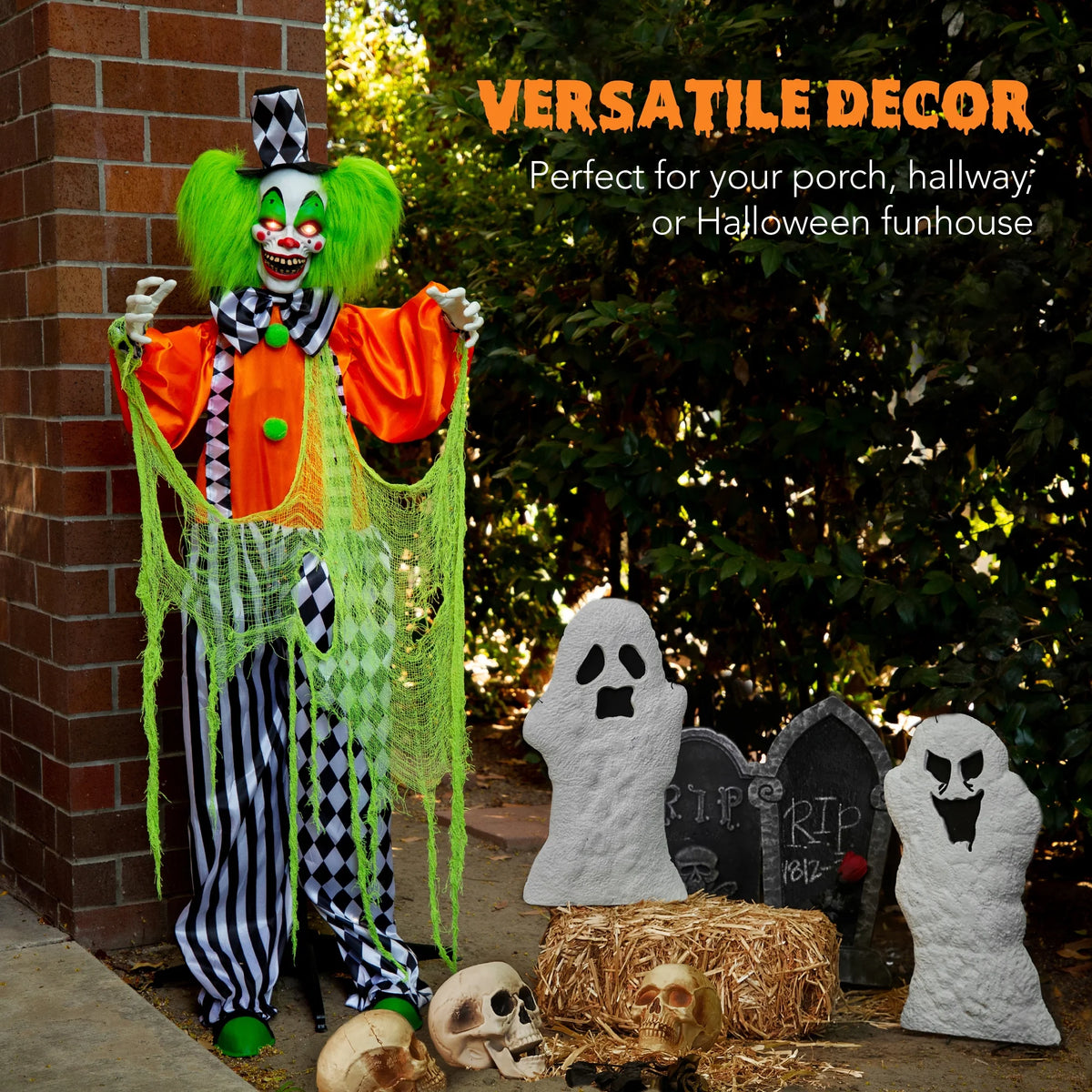 Motion Activated Animatronic Killer Clown Halloween Prop M430839