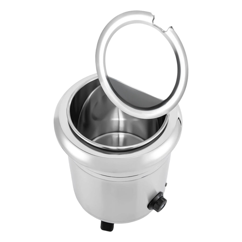 10L 400W Commercial Electric Soup Warmer Pot Stainless Steel Countertop Food Kettle with Lid N474091