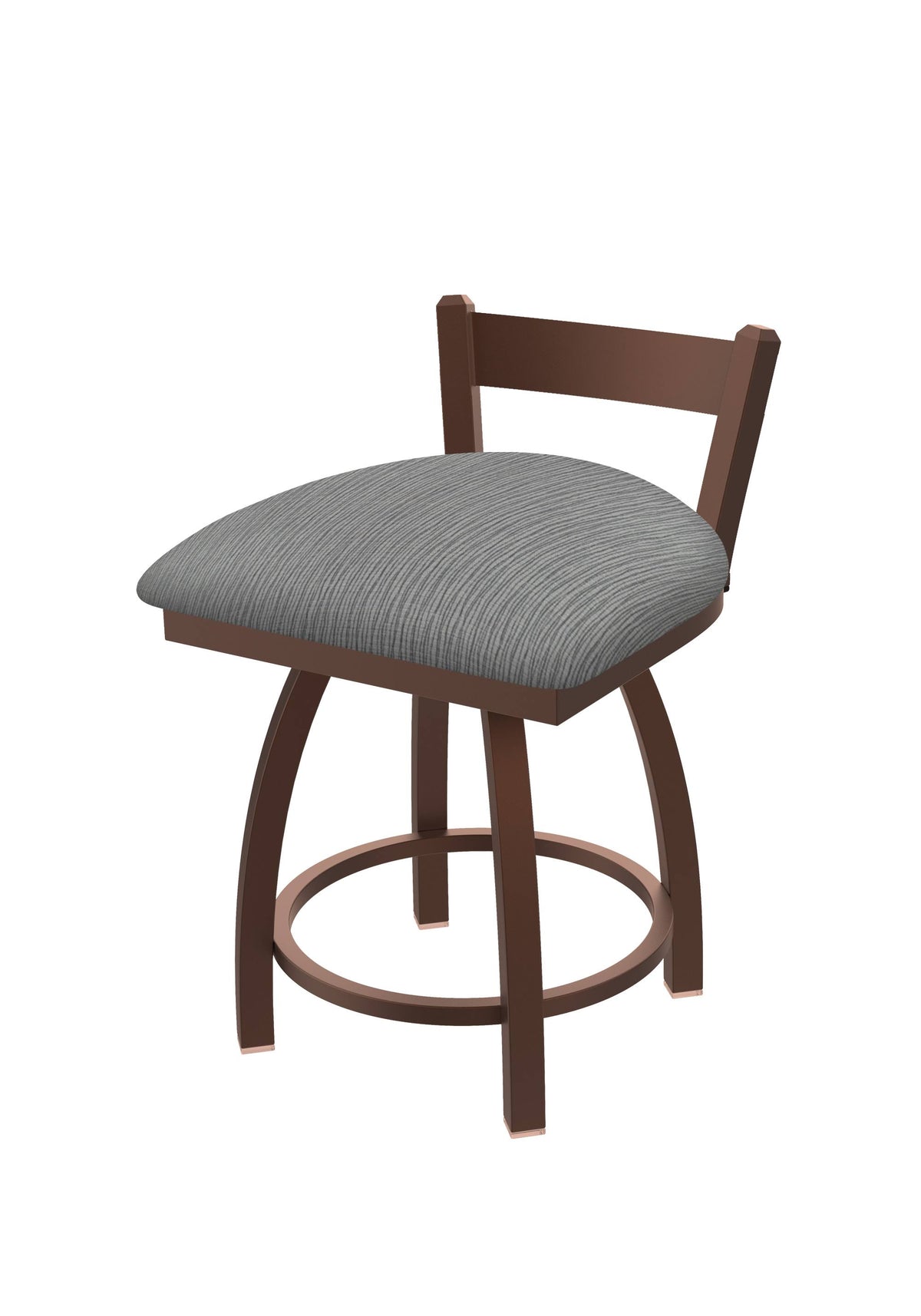 18x22 Low Back Swivel Vanity Stool with Bronze Finish B1519