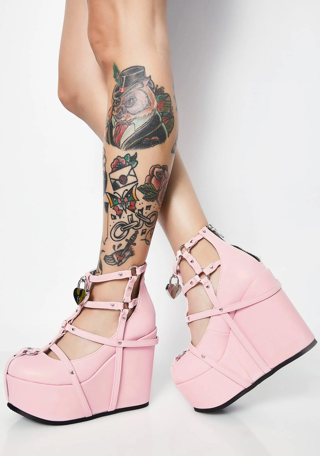 Pink Vegan Leather Shoes E616