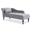 Tufted Velvet Chaise Lounge Chair with Nailhead Trim U467
