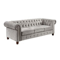 Gray Velvet Chesterfield Sofa G933