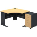 48 in. Corner Desk with Mobile File Cabinet - Beech X200