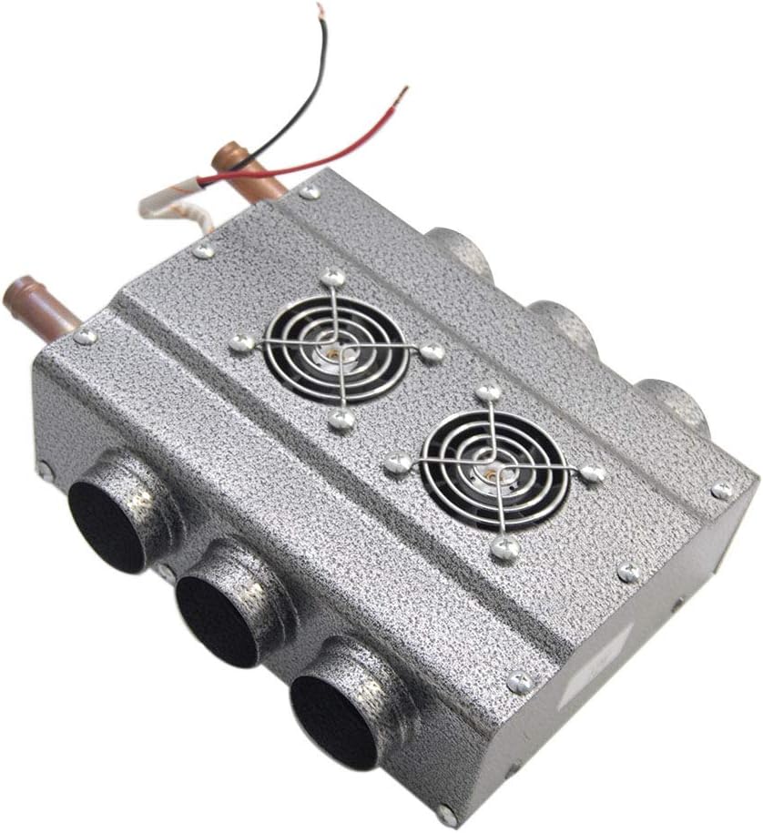 Compact 12V Dual Sides 6 Vents Heater with Speed Switch, Pack of 2 O1141