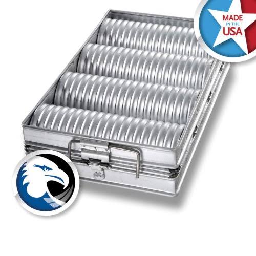 Glazed 4-loaf Crimped Crust Bread Pan B935