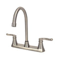 Brushed Nickel Double Handle Kitchen Faucet M8387