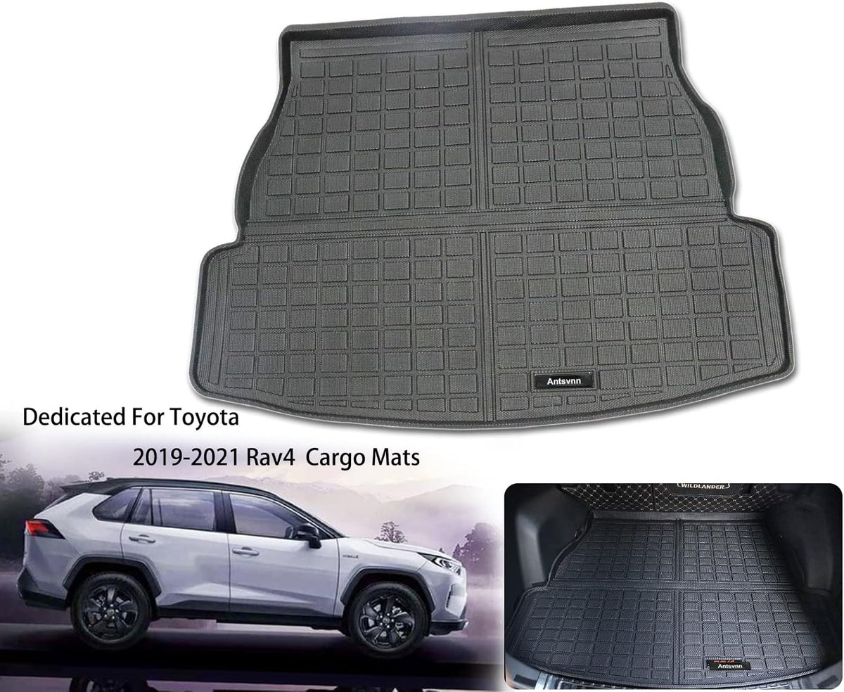 Black Rear Trunk Mats for Toyota RAV4 O6123