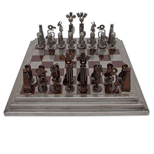 Recycled Metal Chess Game Set V584