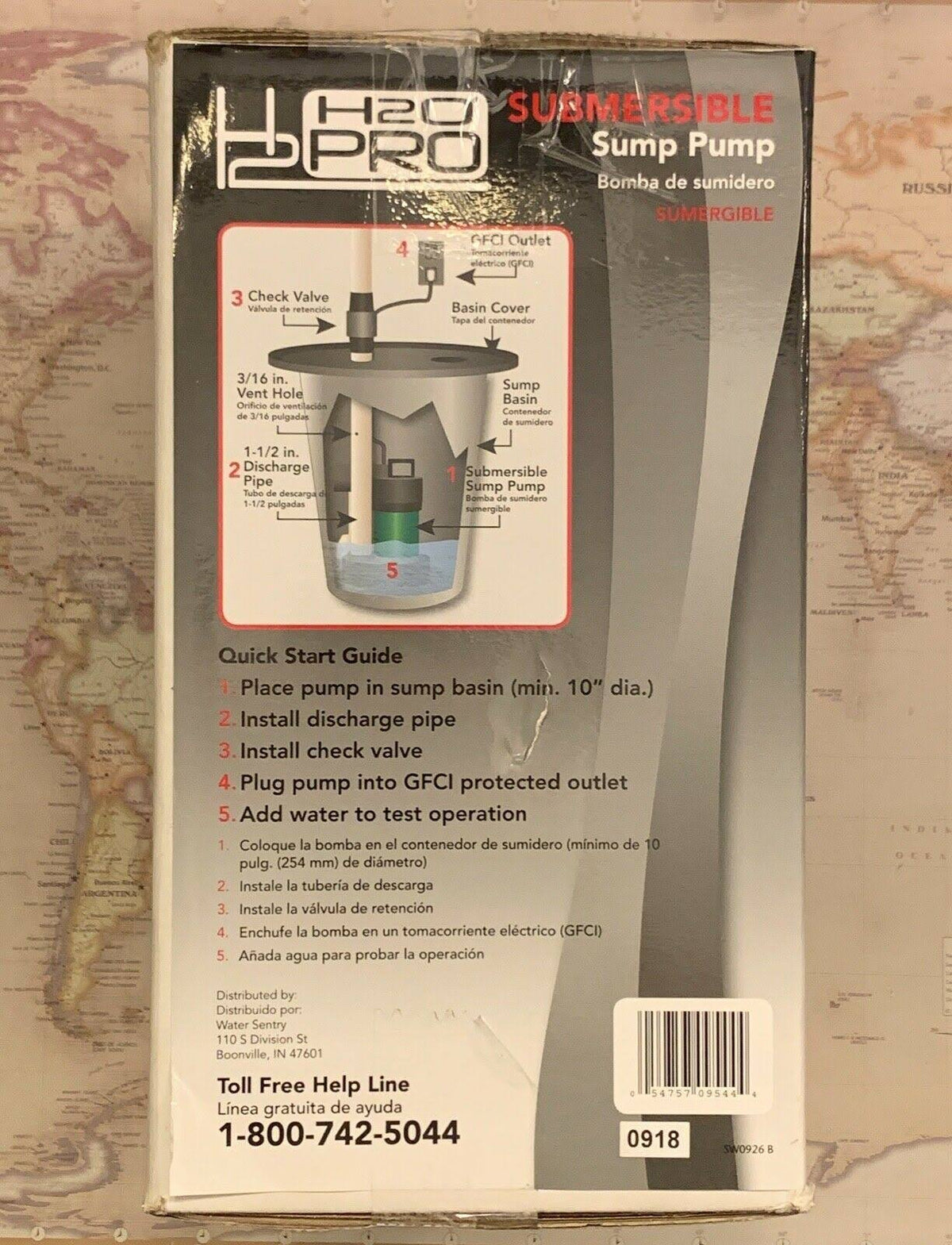 Cast Iron Submersible Sump Pump, 1/3-HP F687