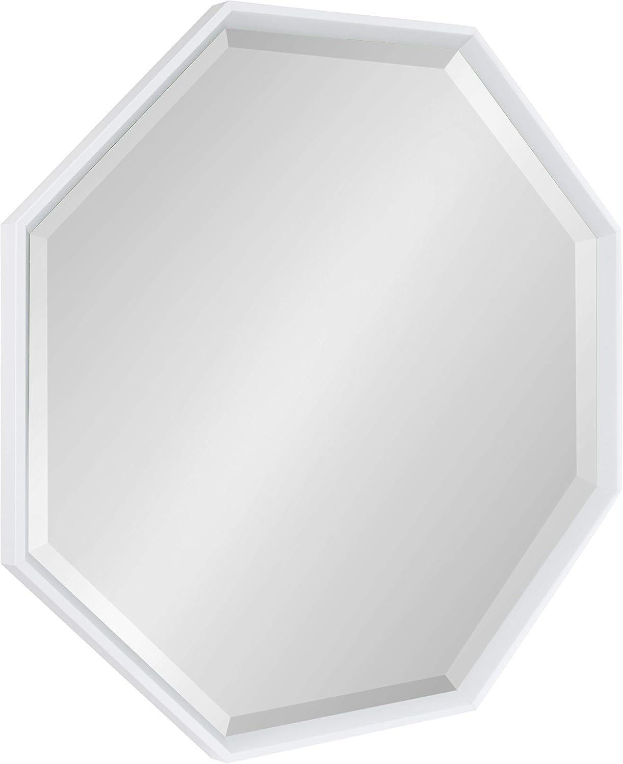 Large Octagon Frame Wall Mirror, 31.5 x 31.5, White W87666
