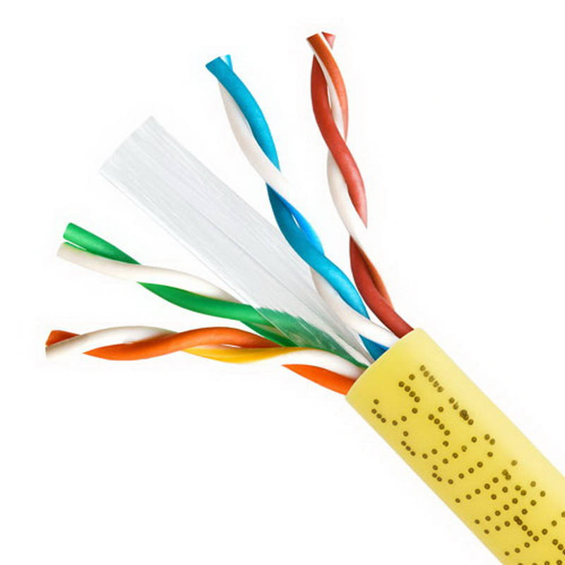 Cat6 Bulk 23AWG Ethernet LAN Network Cable 1000 ft Yellow Y655