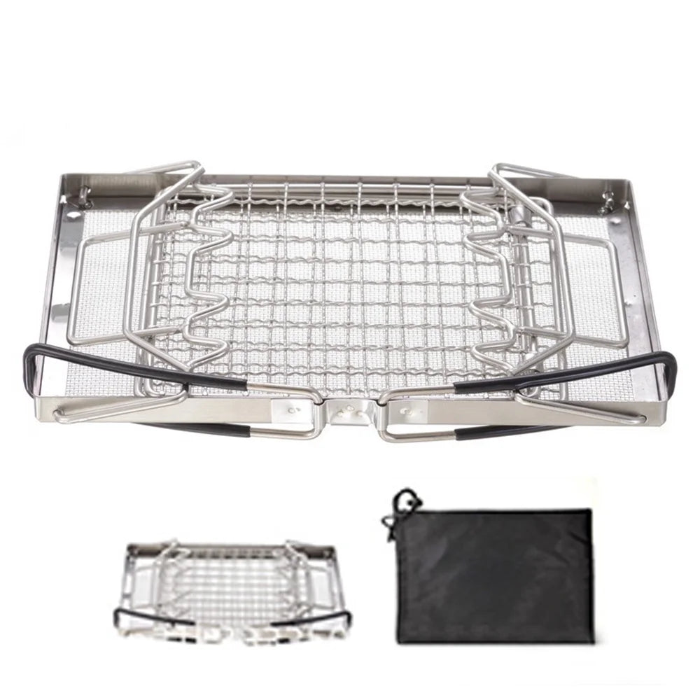 Stainless Steel Folding Camp Stove Toaster Rack Y109968