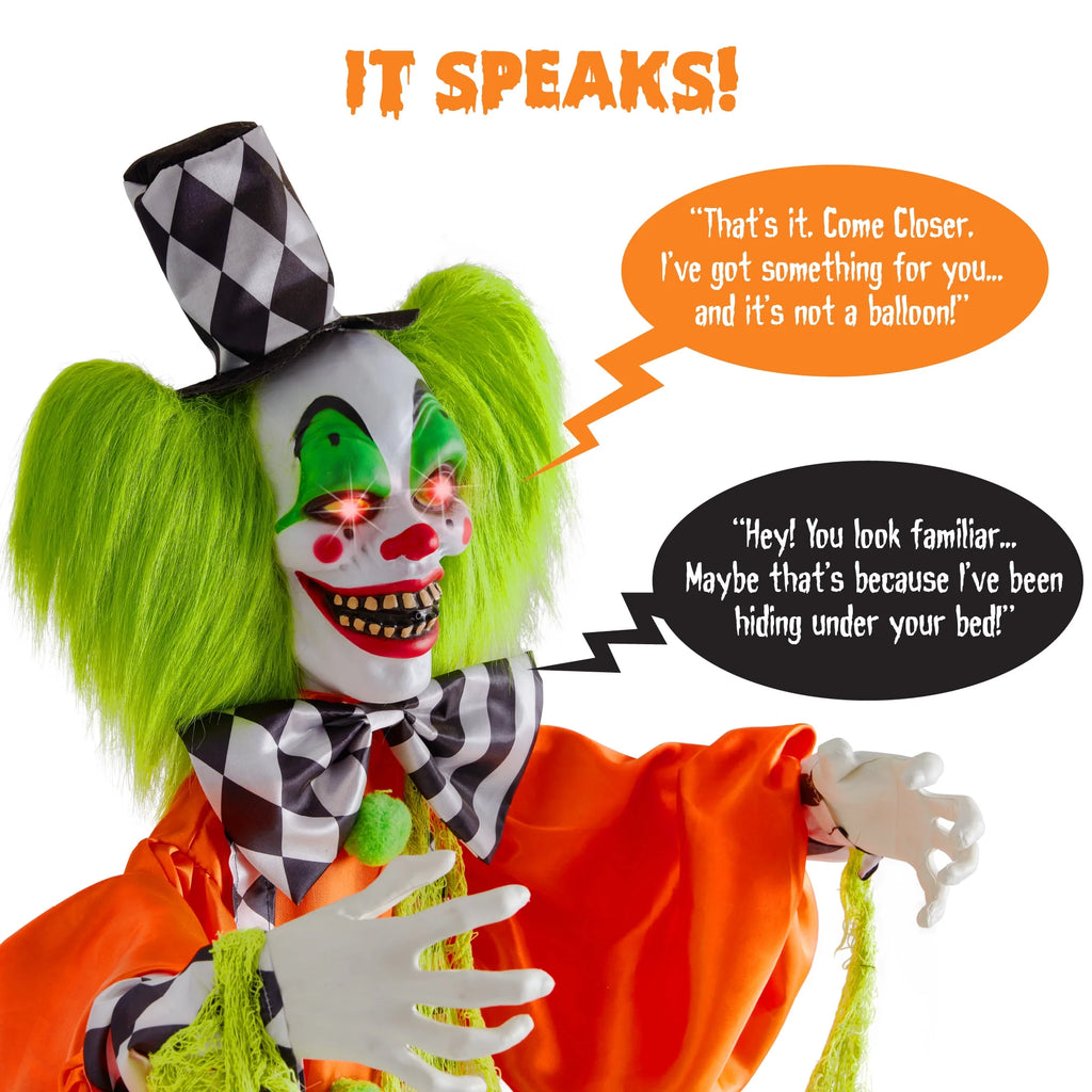 Motion Activated Animatronic Killer Clown Halloween Prop M430839