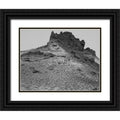 24x19 Black Ornate Wood Framed Double Matting Art Print T5309