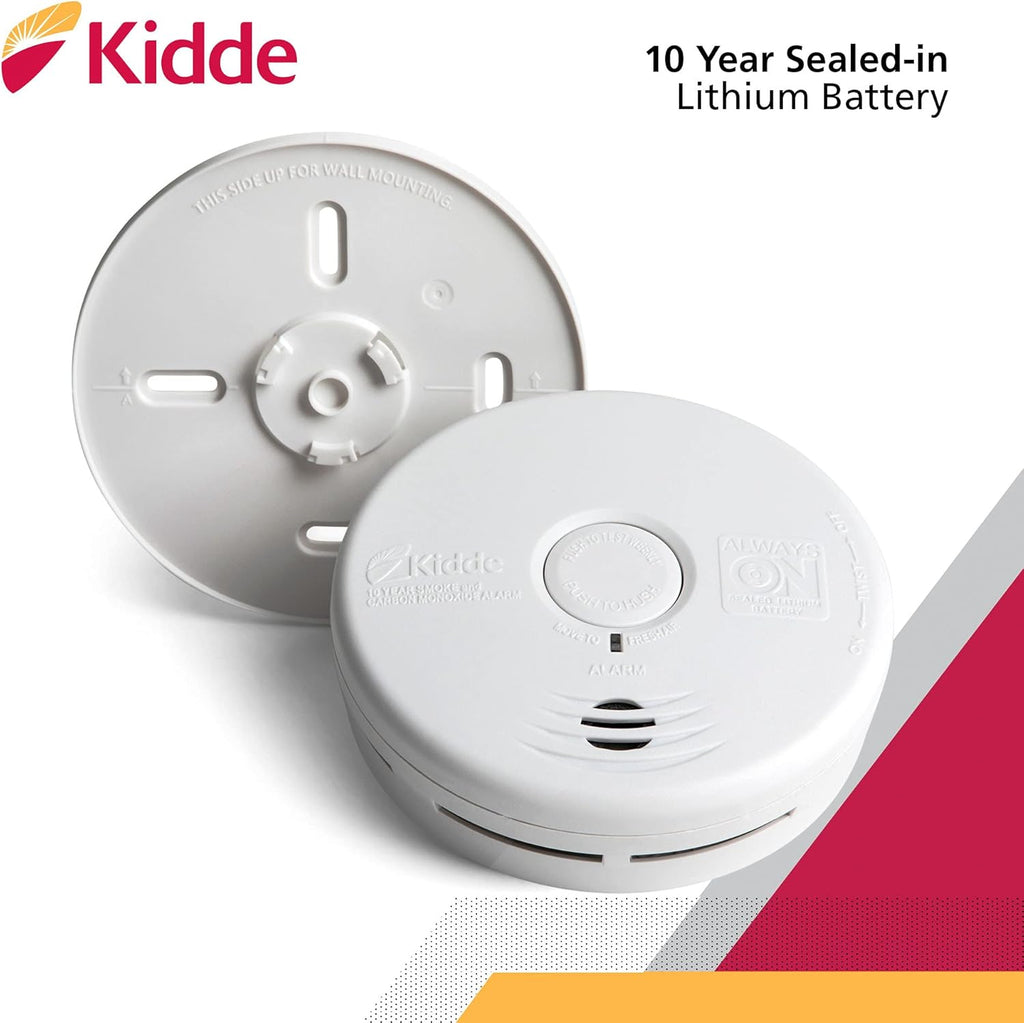 Combination Smoke & CO Alarm with Lithium Battery, Pack of 2 D795
