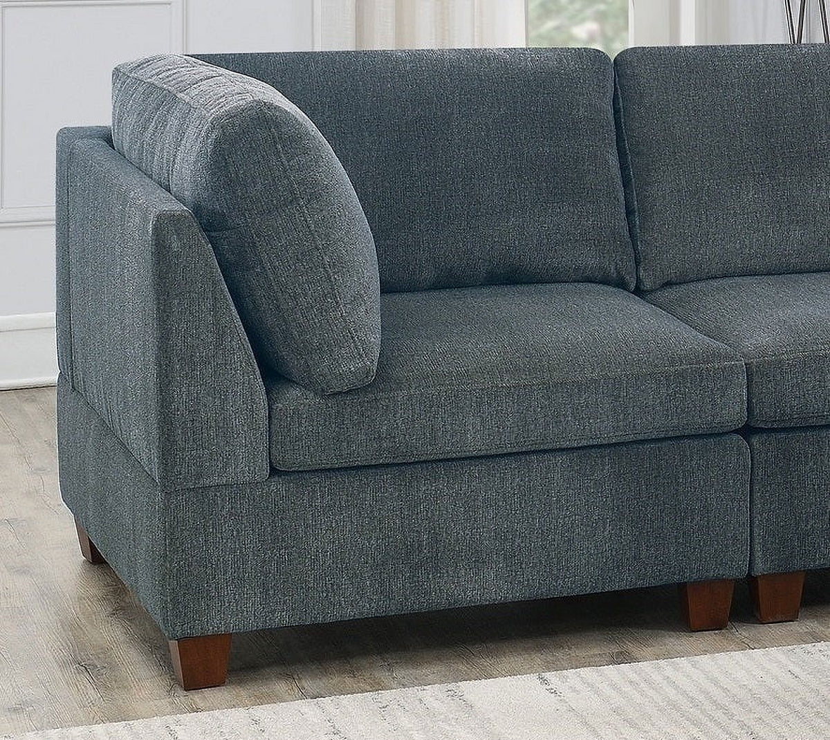 Grey Chenille Modular Sectional 8pc Set Q9640