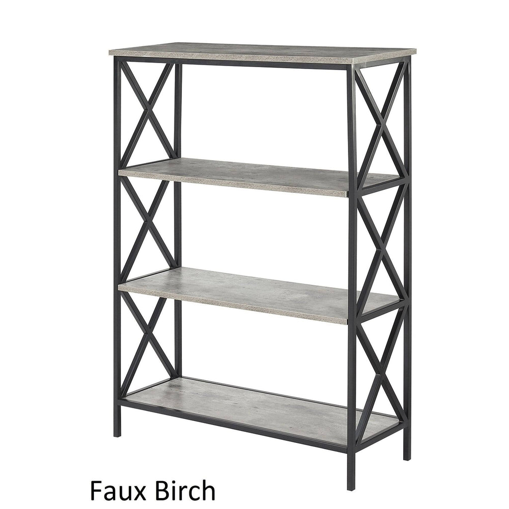 Metal and Wood 4-Shelf Bookcase O4863