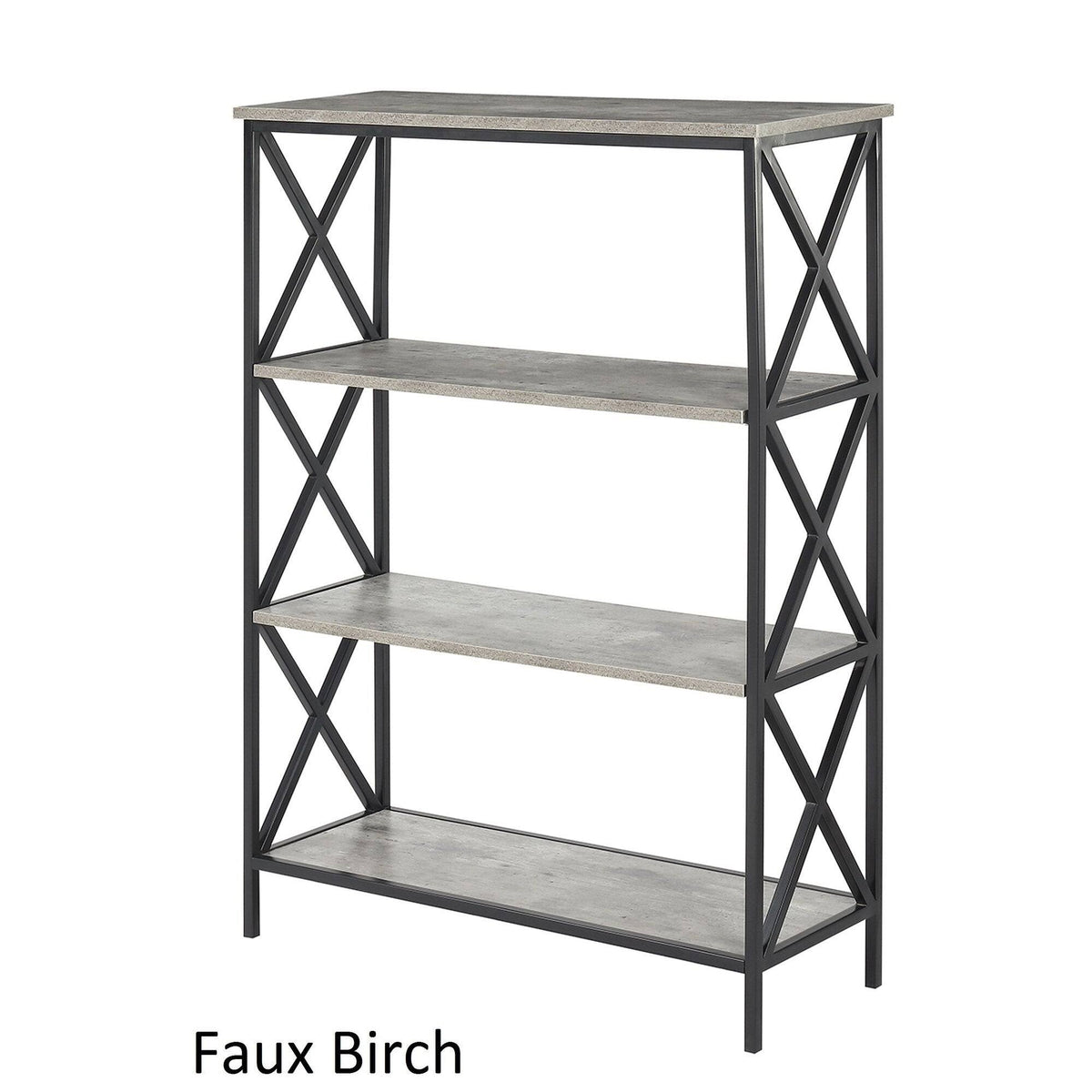 Metal and Wood 4-Shelf Bookcase O4863