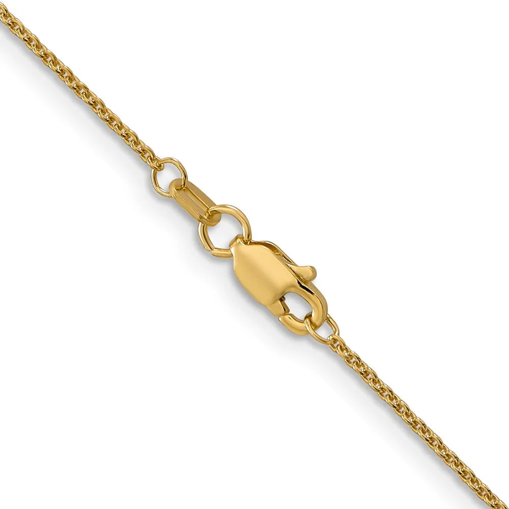 14K Yellow Gold 1mm Cable Chain P4433