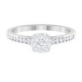 14K White Gold Diamond Engagement Ring U2189