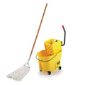 Heavy-Duty Wet String Mop with 35 qt. Mop Bucket with Wringer Combo O2269