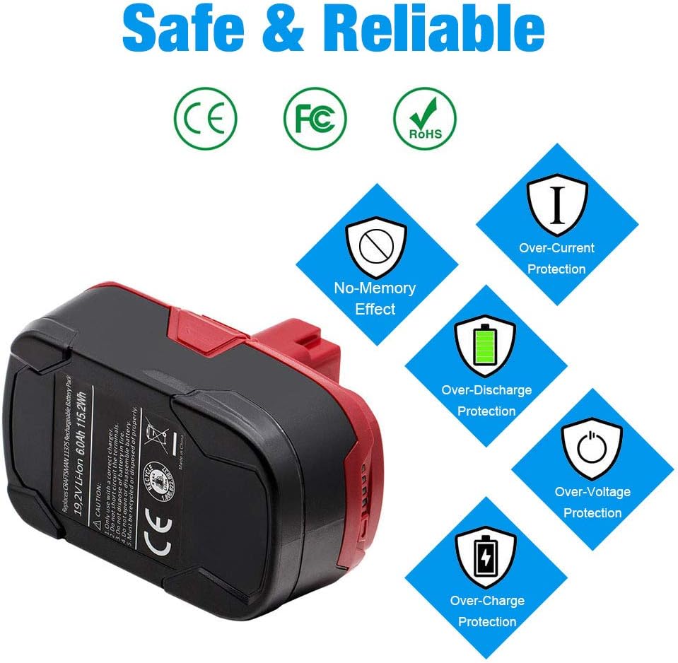 2Pack 6.0Ah Lithium ion Batteries Z199