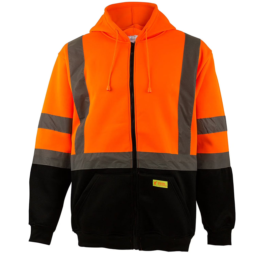 ANSI Class 3 High Visibility Full Zip Hooded Sweatshirt Y3162