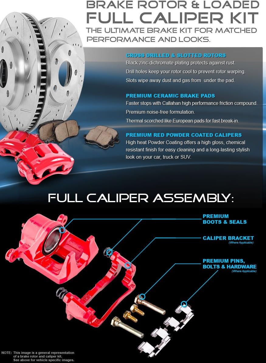 Premium OE 4 Lug Brake Disc Rotors + Ceramic Brake Pads + Clips H733541