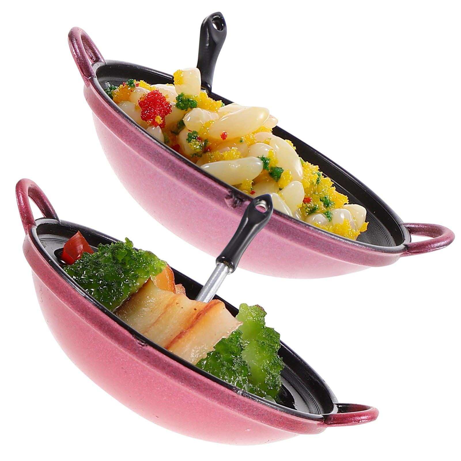 2 Pcs Mini Decor Tiny House Collectibles Doll Miniatures Micro Kitchen Decoration J686811