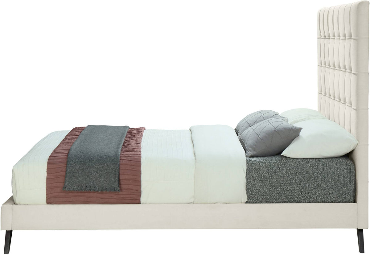 Cream Velvet Full Bed W604360
