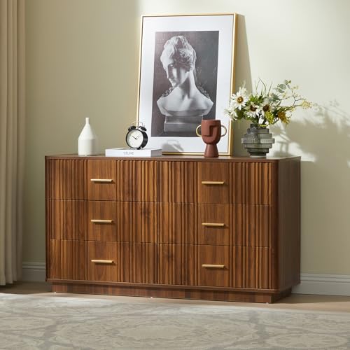 Walnut 5 Drawers Wooden Dresser R245165