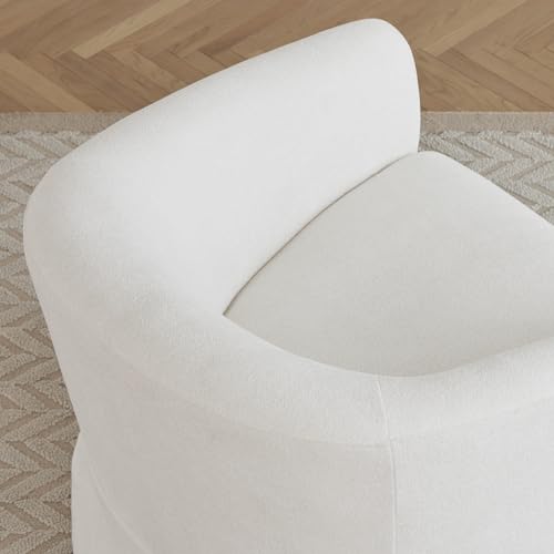 Sand 22-inch Wide Seat Swivel Barrel Armchair Y1686