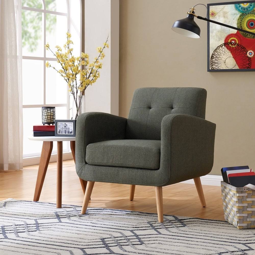 Cherry Red Mid-Century Modern Arm Chair T9401
