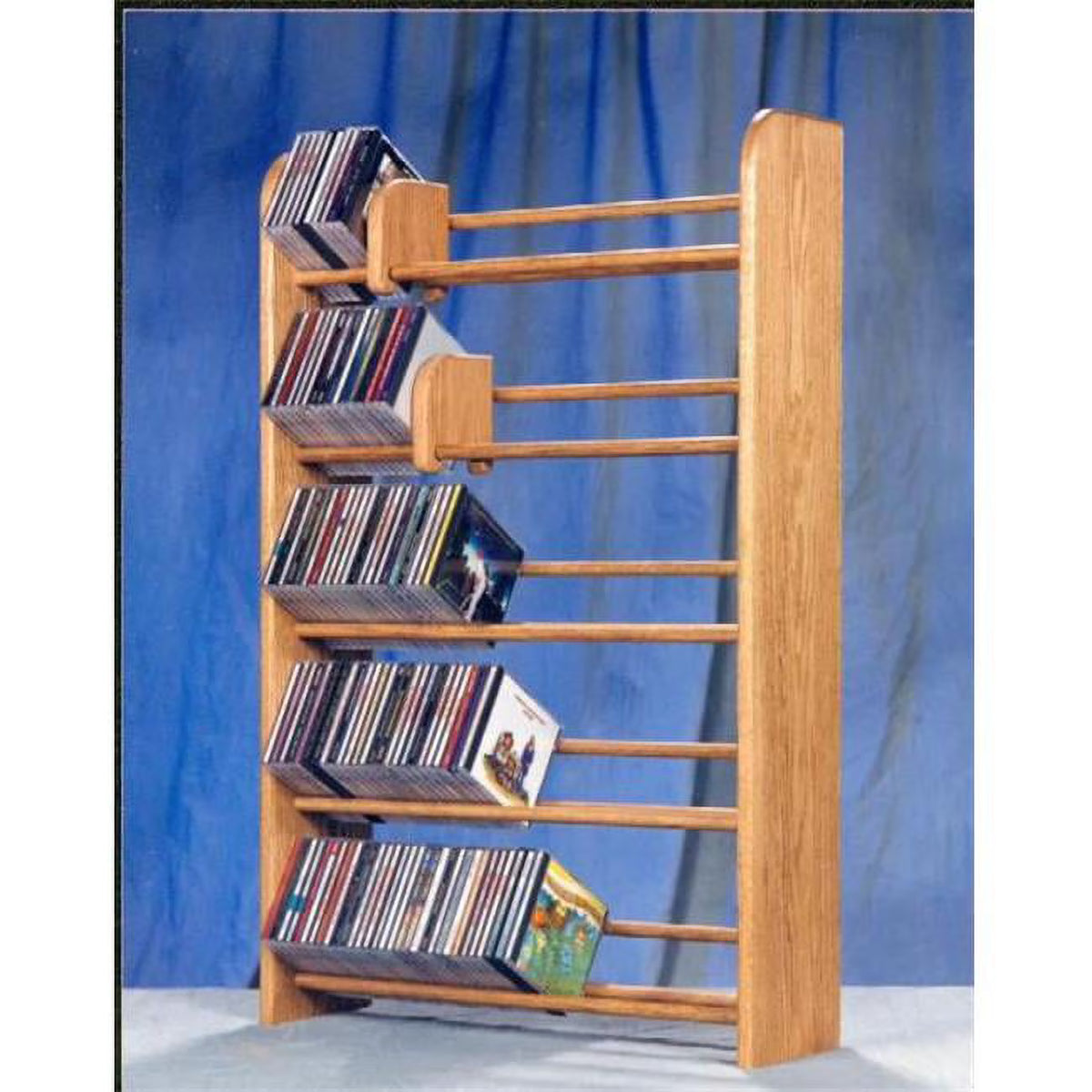 Solid Oak 5 Row CD Rack R426406
