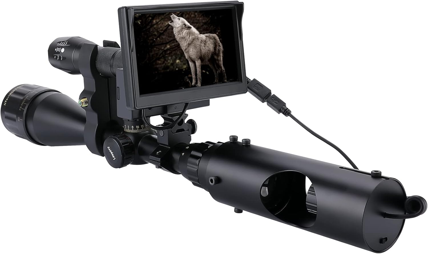 Digital Night Vision Scope with IR Flashlight and 5'' Screen R441039
