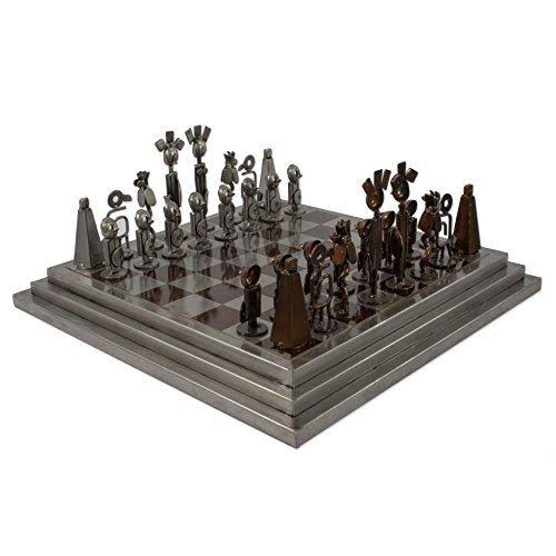 Recycled Metal Chess Game Set V584