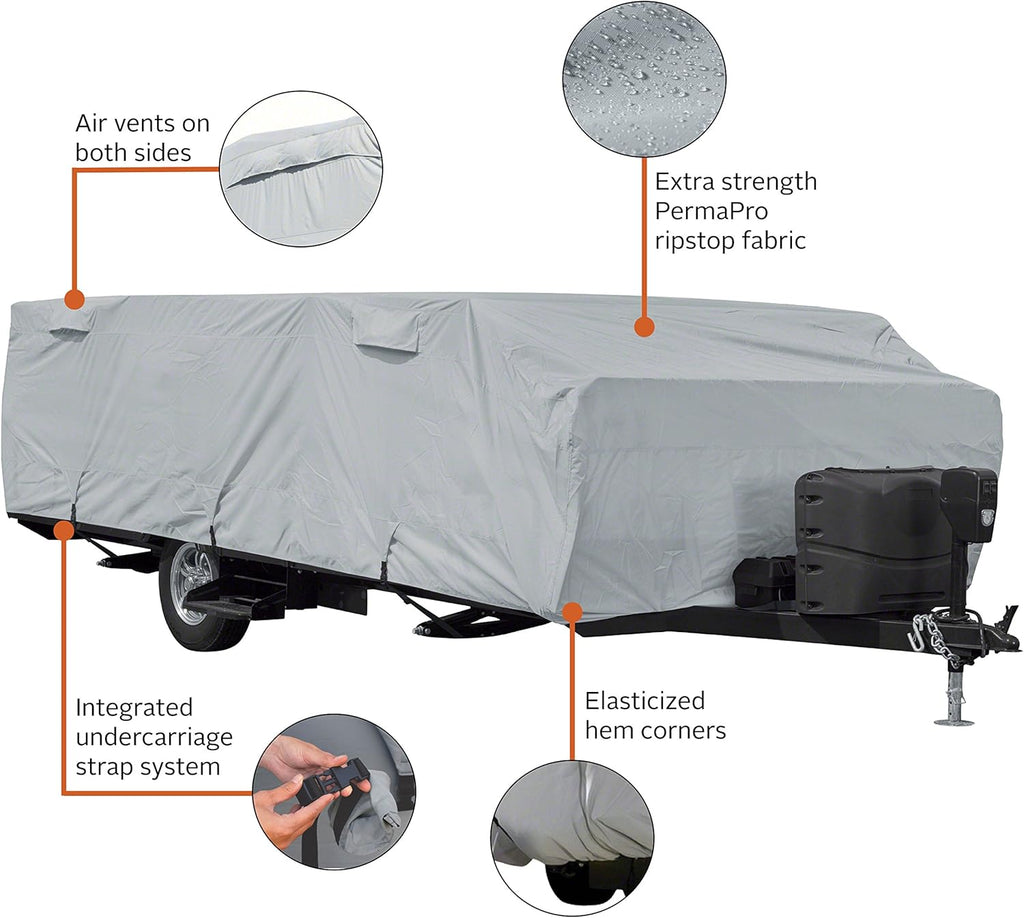 Folding Camping Trailer Cover, Fits 10' - 12'L Trailers Q791616