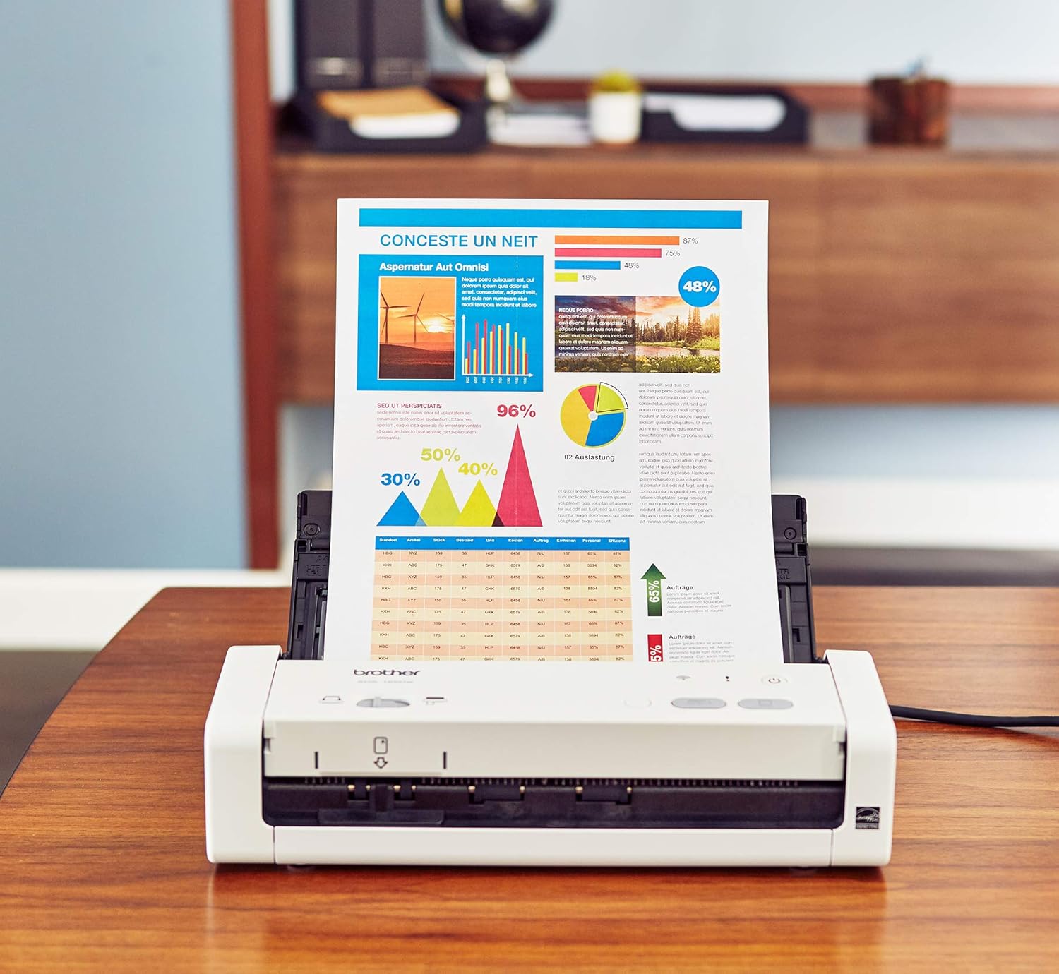 Wireless Portable Compact Desktop Scanner Y966