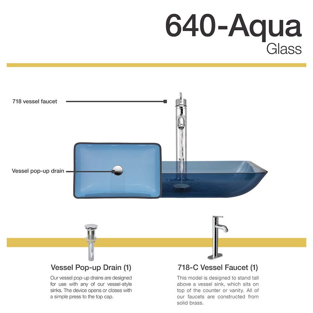 Aqua Chrome Vessel Faucet Ensemble E26768
