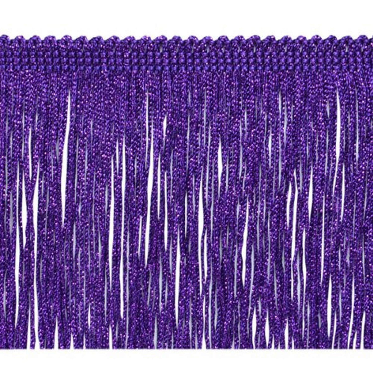 Purple Metallic Chainette Fringe Trim, 10cm L557697