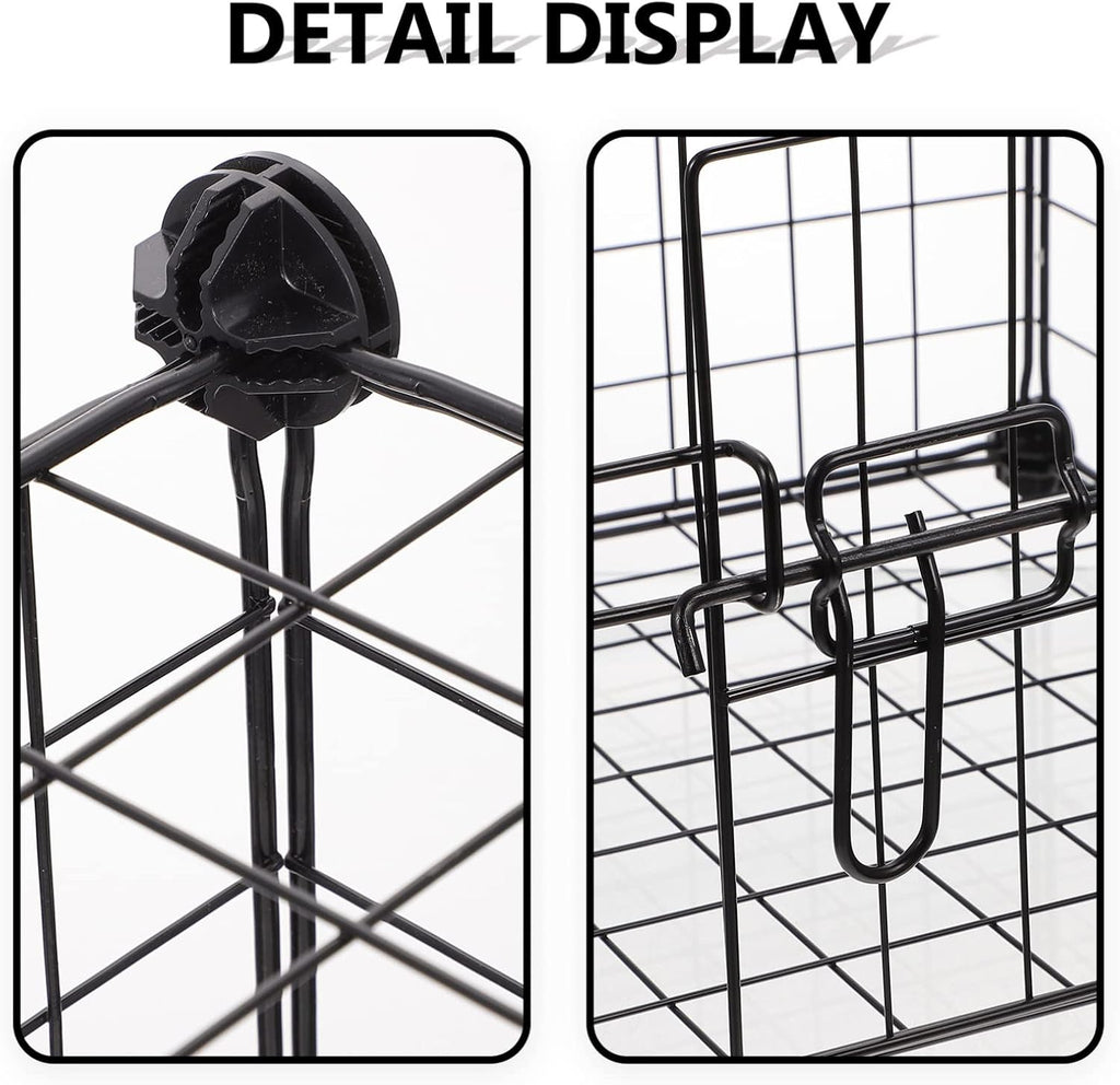 Black Foldable Metal Pet Exercise Playpen I3527