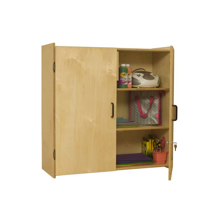 Locking Wall-Storage Cabinet, 3 Shelves I414