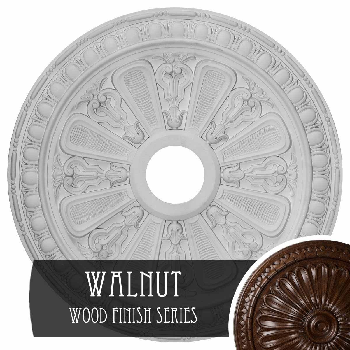 Walnut Hand-Painted Ceiling Medallion K82734