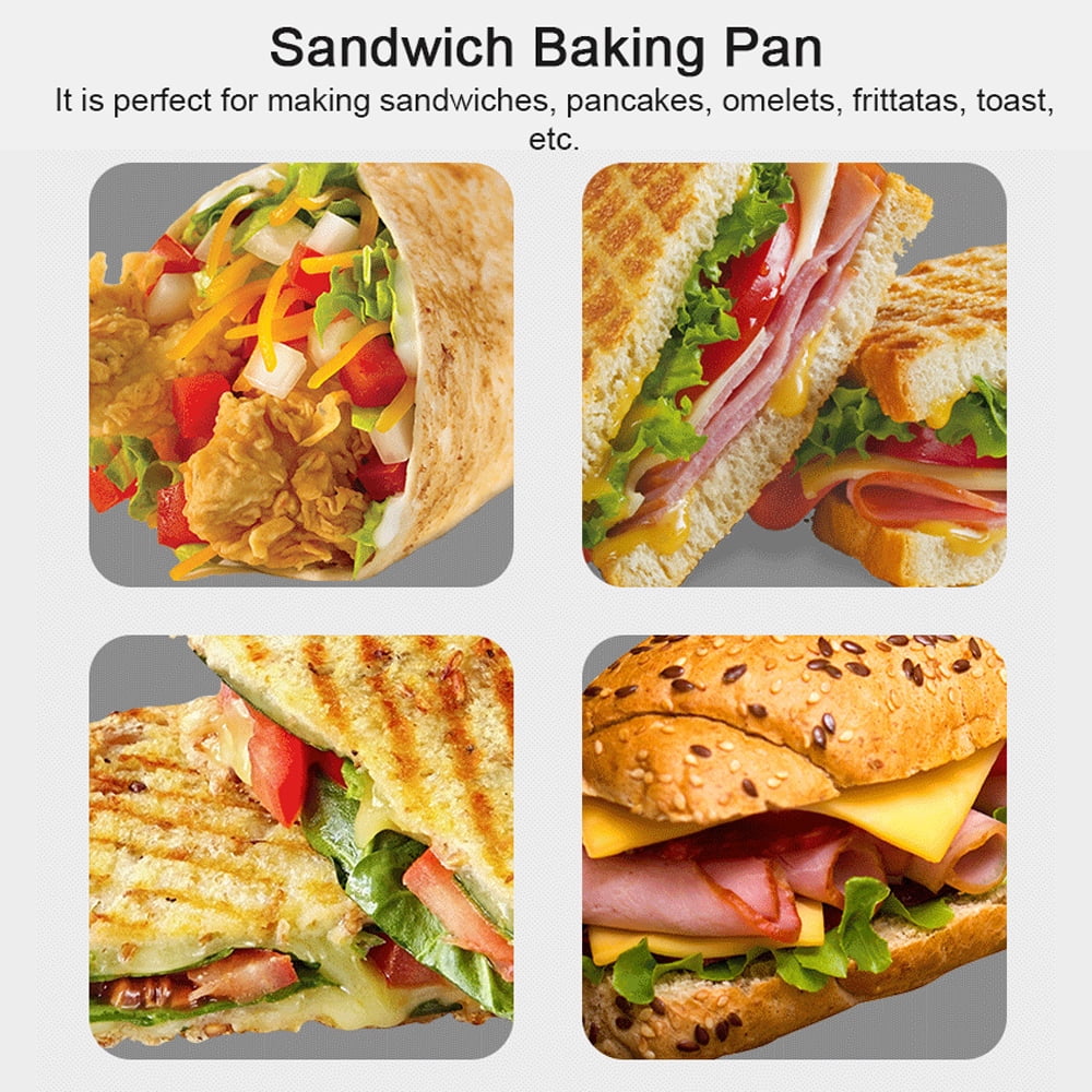 Double-Sided Non-Stick Aluminum Sandwich Maker with Removable Handle Z6932