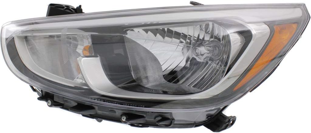 Hyundai Accent Headlight Assembly 2015 2017 Pair Halogen I4024